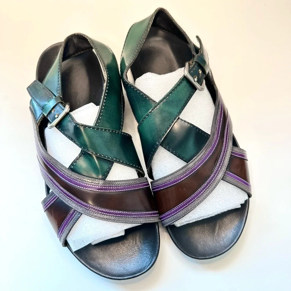 Prada Leather Sandals – Made in Italy EU 38 - Picture 2 of 10